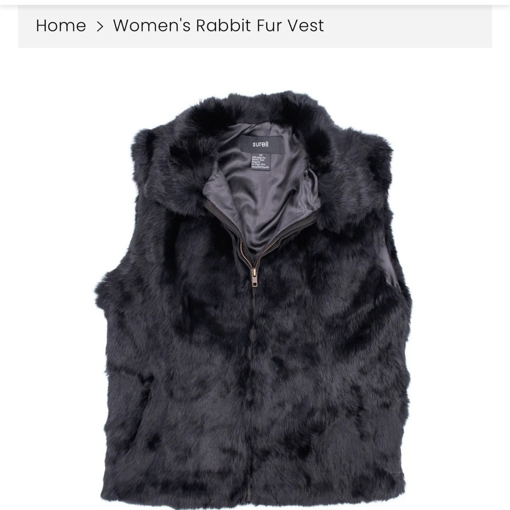 Rabbit fur vest